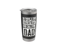 Ragazza che mi ha completamente rubato il cuore mi chiama papà carino papà Bicchiere termico in acciaio inox doppia parete