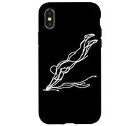 Ragazza che nuota Disegno di nuotatrice competitiva Custodia per iPhone X/XS