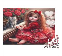 Ragazza che suona il pianoforte Puzzle 1000 Pezzi Carta riciclata per adulti Puzzle per adulti Gioco familiare divertente e stimolante Gioco educativo per decompressione 70x50cm/1000pcs