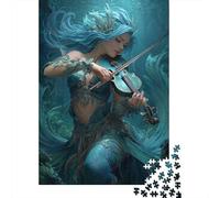 Ragazza che Suona il Violinoo Jigsaw Mondo Sottomarino Puzzle in Legno 1000Pcs Collection Divertimento Per Adulti Gioco Familiare Puzzle 1000pcs (75x50cm)