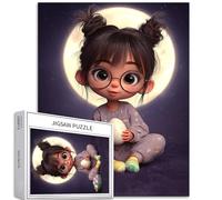 Ragazza che tiene uova di Pasqua 1000 pezzi puzzle per adulti notte di Pasqua puzzle colorato fai da te puzzle per la decorazione della casa regali puzzle famiglia perfetto per serate di gioco 50 × 70