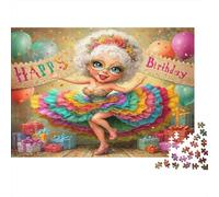 Ragazza compleanno cartone Rompicapo 1000 Pezzi In Cartone Di Alta Qualità,Un Premium Jigsaw Puzzle Per Enigma Di Abilità Logica,Ideale Per Attività Per Giorni Di Pioggia,Regalo Per L'inaugurazione Di