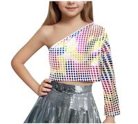 Ragazza Completo Set 2 Pezzi Elegante Estiva Camicia Bambine e Ragazze Casual TShirt Manica Corta e Pantaloni 3/4 Sport Camicetta Leggero Tops Girocollo Maglietta Solido