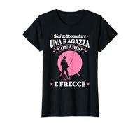 Ragazza Con Arco E Frecce Regalo Di Arciere Tiro Con L'Arco Maglietta