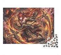 Ragazza con la Falce Fiammeggiante Puzzle 1000 Pezzi,Sfida Impossibile,Gioco Educativo,dai 14 Anni,Adulti E Ragazzi,Decorazione Casa,Idea Regalo,Cartone Di Qualità,Antistress 70x50cm
