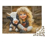 Ragazza con mucchio Puzzles 1000 Pezzi In Stampa Ad Alta Definizione,Un Premium Jigsaw Puzzle Per Enigma Di Allenamento Alla Concentrazione,Ideale Per Tempo Libero,Regalo D'Anniversario Puzzle 38x2