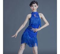 Ragazza con Nappa Abiti per la Danza Frangia Latino Salsa Ballo Costume Pratica