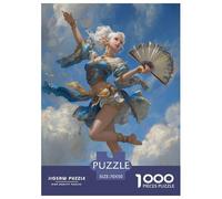 Ragazza con un Ventaglio Jigsaw 1000Pcs Arriva la Dea Adulti E Bambini Puzzle Giochi Decorazione Della Famiglia 70x50cm/1000pcs