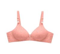 Ragazza Coniglio Women's Large Size Thin Wireless Underwear Donna Sexy Side Breast Riduzione Comfortable Breathable Bra Top Up Mommy Bra Bambino Bianco, rosa acceso, 42