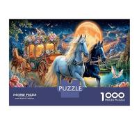 Ragazza cowboy cavallo 1000 Pezzi Gioco Di Riflessione Avanzato in Cartone Solido Per Esercitare Il Cervello Carrozza bianca perfetto Come Attività Vacanziera E Puzzle Offerto in Regalo 38x26cmcs