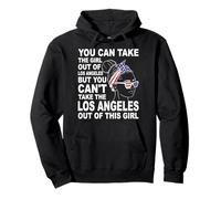 Ragazza da Los Angeles - Classic Patriotic Los Angeles Ragazza Felpa con Cappuccio