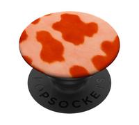 Ragazza del bestiame dell'altopiano di cowgirl carina estetica della stampa della mucca arancione PopSockets PopGrip Adesivo