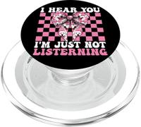 Ragazza del cane dei Grandi Pirenei I Hear You I'm Just Not Listening PopSockets PopGrip per MagSafe