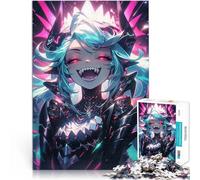 Ragazza demone anime che ride puzzle 1000 pezzi per adulti Gioco di famiglia antistress sfida difficile offerte come regali per tutta la famiglia 38x26cm