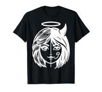 Ragazza Devil Angel Face Maglietta