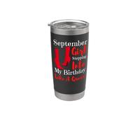 Ragazza di settembre che entra nel mio compleanno come una regina stivali Bicchiere termico in acciaio inox doppia parete
