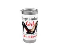 Ragazza di settembre che entra nel mio compleanno come una regina stivali Bicchiere termico in acciaio inox doppia parete