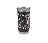 Ragazza di settembre che entra nel mio compleanno come una regina stivali Bicchiere termico in acciaio inox doppia parete