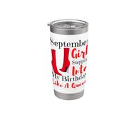 Ragazza di settembre che entra nel mio compleanno come una regina stivali Bicchiere termico in acciaio inox doppia parete