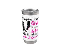 Ragazza di settembre che entra nel mio compleanno come una regina stivali Bicchiere termico in acciaio inox doppia parete