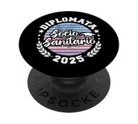 Ragazza Diplomata 2025 Socio Sanitario Diploma di Maturità PopSockets PopGrip Adesivo