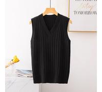 Ragazza Donna Maglia a Strisce Gilet Serbatoio Scollo V Giapponese Stile Preppy