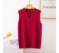 Ragazza Donna Maglia a Strisce Gilet Serbatoio Scollo V Giapponese Stile Preppy