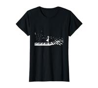 Ragazza Donna Tasti Note Tastiera Pianoforte Pianista Regalo Maglietta