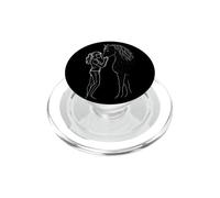 Ragazza e cavallo silhouette stellata amore equestre PopSockets PopGrip per MagSafe