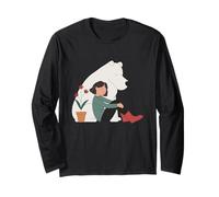 Ragazza E Orso Cozy Connection Maglia a Manica