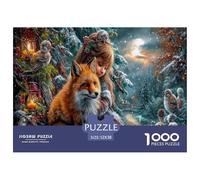 Ragazza e volpe Puzzle Impossibili 1000Pcs Winter-Foresta autunnale Decorazione Per La Casa. Giochi Rilassamento E Intelligence Per Adulti E Ragazzi Da 14 Anni 52x38cm/1000pcs