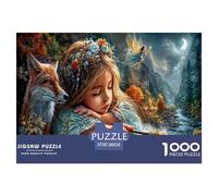 Ragazza e volpe Puzzle Impossible 1000Pcs Foresta autunnale Decorazione Per La Casa. Giochi Rilassamento E Intelligence Per Adulti E Ragazzi Da 14 Anni 38x26cm/1000pcs
