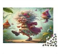 Ragazza Elfo della Foresta Puzzle per Adulti Puzzle 1000 Pezzi Stile Fiaba Fantastica Carta Relax Famiglia Decorazione Regalo 38x26cm/1000pcs