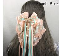 Ragazza Fairy Lolita Capelli Clip Pizzo Forcina Carino Copricapo Fiocco Perline