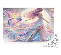 Ragazza farfalla Puzzles 1000 Pezzi In Cartone Pressato, Un Classico Puzzle A Pezzi Per Enigma Ultra Difficile, Ideale Per Hobby Invernale, Il Miglior Regalo Per Gli Amanti Dei Puzzle 70x50cm/1