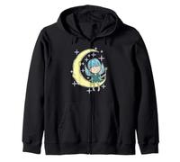 Ragazza Fata sulla Luna Felpa con Cappuccio