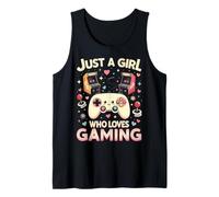 Ragazza Gaming Controller Retro Arcade Cuori Canotta