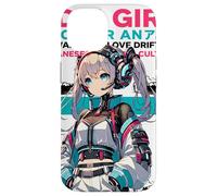 Ragazza giapponese Auto Da Corsa Anime Kawaii Ragazze Alla deriva Custodia per iPhone 14