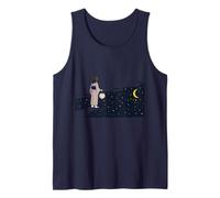 Ragazza Giapponese con Lanterna Luna Stelle Fantasy Canotta