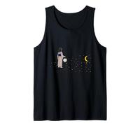Ragazza Giapponese con Lanterna Luna Stelle Fantasy Canotta