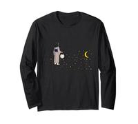 Ragazza Giapponese con Lanterna Luna Stelle Fantasy Maglia a Manica