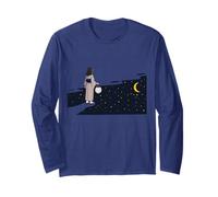Ragazza Giapponese con Lanterna Luna Stelle Fantasy Maglia a Manica