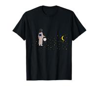 Ragazza Giapponese con Lanterna Luna Stelle Fantasy Maglietta