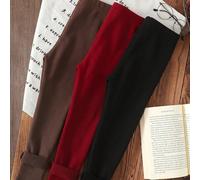Ragazza Giovane Ragazza Giovane 3 pezzi/Set Leggings Spessi Per Autunno/Inverno Versatili Comodi Morbidi Casual Elasticizzati Carini Primavera Estate Uscite Borgogna Ritorno a Scuola 6Y,7Y,4Y,5YColore