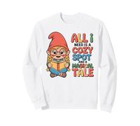 Ragazza Gnomo capricciosa Lettura | Accogliente Amante dei Libri librosi Felpa