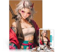 Ragazza guerriera Oni in kimono Puzzle da 1000 pezzi per adolescenti Per il divertimento in famiglia offerte come regali per tutta la famiglia 38x26cm