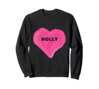 Ragazza Holly nome con cuore cuore amore figlia bambini Felpa
