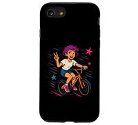 Ragazza In Bicicletta Attraverso Le Stelle Divertimento Av Custodia per iPhone SE (2020) / 7/8