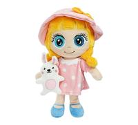 Ragazza in Peluche, Ragazza di Peluche | abbraccio che indossa un cappello e un vestito a pois - panno, Partner di Pelo Giocattolo di Peluche per la Casa, il Soggiorno, la camera da letto