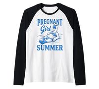 Ragazza Incinta Estate retrò Mamma D'Oca per Essere Una Maglia con Maniche Raglan